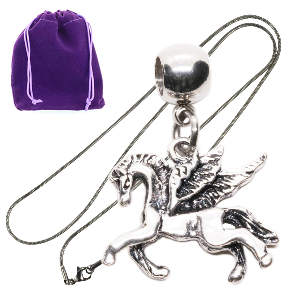 Dave The Bunny Necklace, Medium, Silver