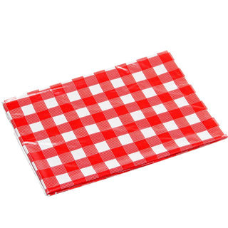 Chef Craft Tablecloth, 108" x 52" (Rectangular), Red/White