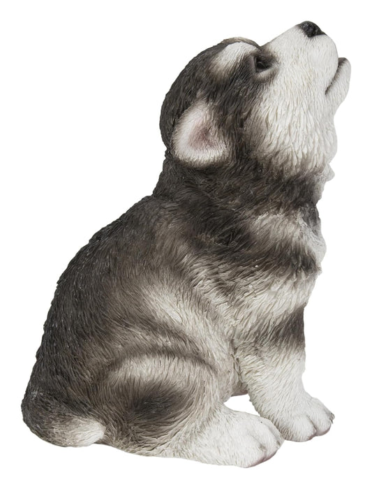 Hi Line Gift Ltd 87703-N Howling Alaskan Malamute Puppy Statue, 6.69-inch Height