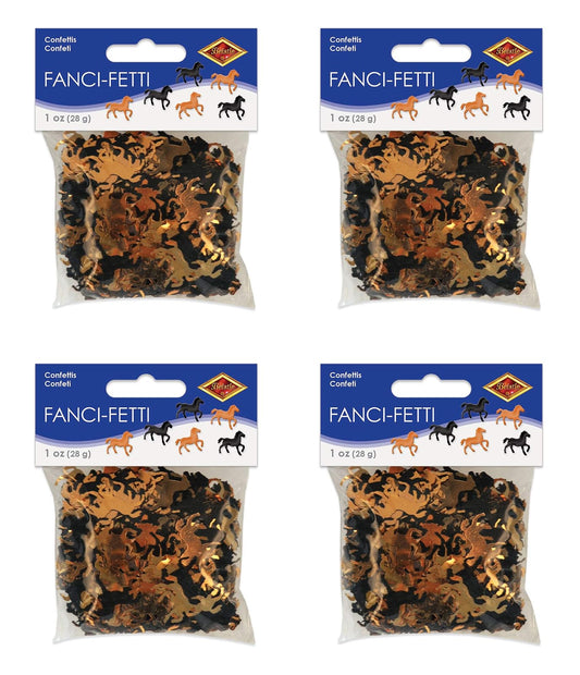 Beistle Fanci-Fetti Horses 4 Ounces, Black/Copper