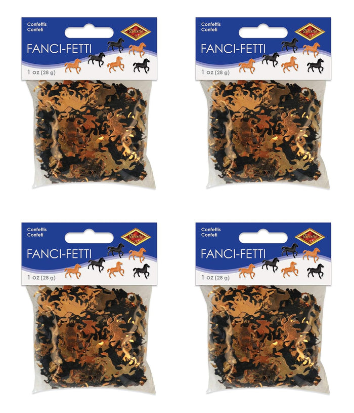 Beistle Fanci-Fetti Horses 4 Ounces, Black/Copper