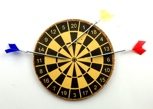 Dollhouse Miniature Dart Board Set