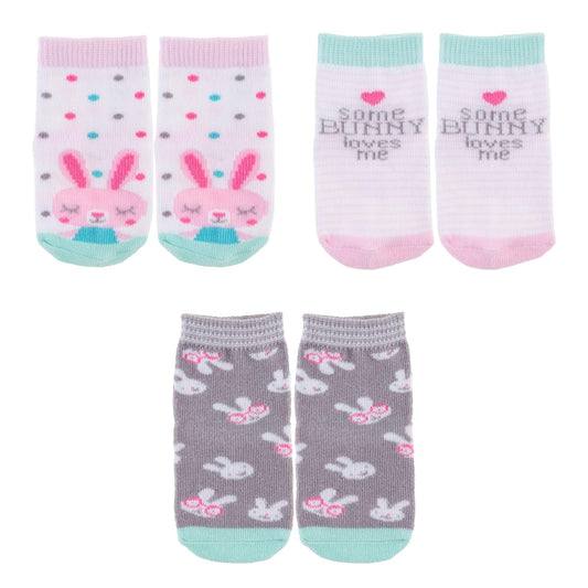 Stephen Joseph Baby Socks, Pack of 3, Bunny