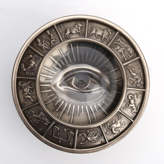 Unicorn Studio Veronese Design 2 3/4" Tall Eye of Providence Free Mason Trinket Box Cold Cast Resin Antique Bronze Finish Sculpture Gift