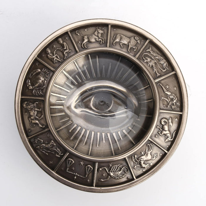 Unicorn Studio Veronese Design 2 3/4" Tall Eye of Providence Free Mason Trinket Box Cold Cast Resin Antique Bronze Finish Sculpture Gift