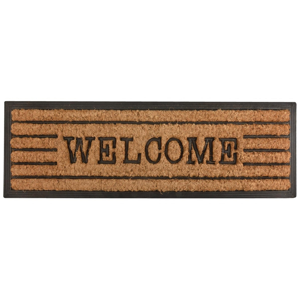 Esschert Design Rug, 10" x 2'6" (Rectangular), Black