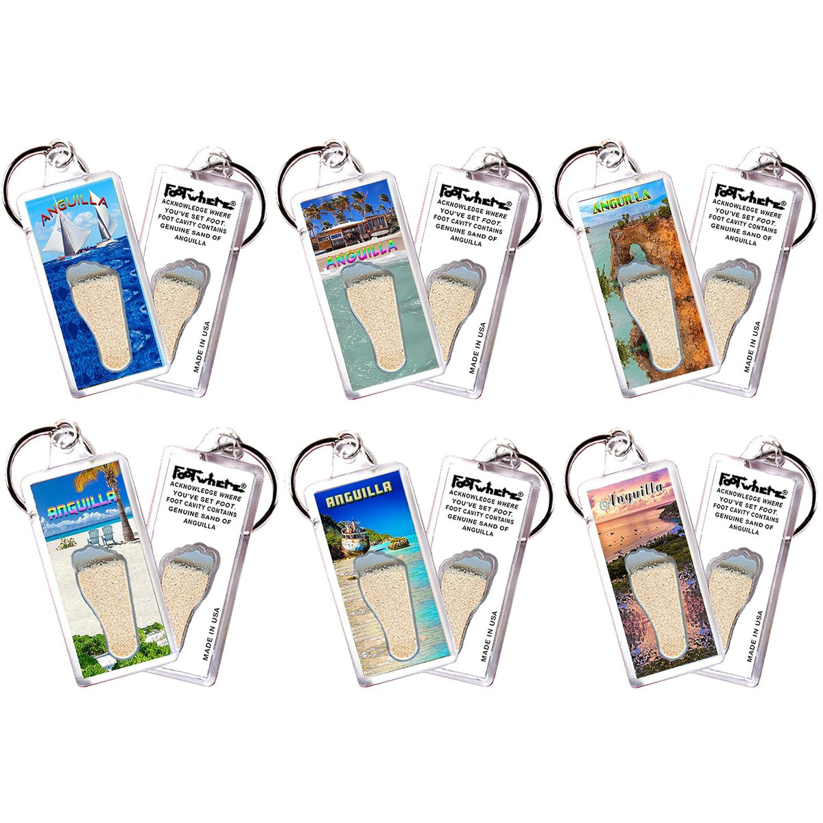 FootWhere Keychain, Small,