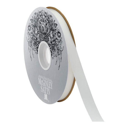 burton + BURTON 9/16 Inch x 100 yds Acetate Satin Ribbon-ivory
