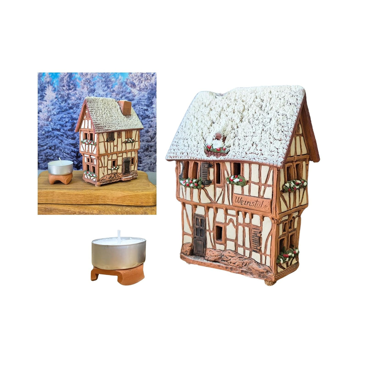 Midene Sculpture, 4.72" Tall, Brown, White