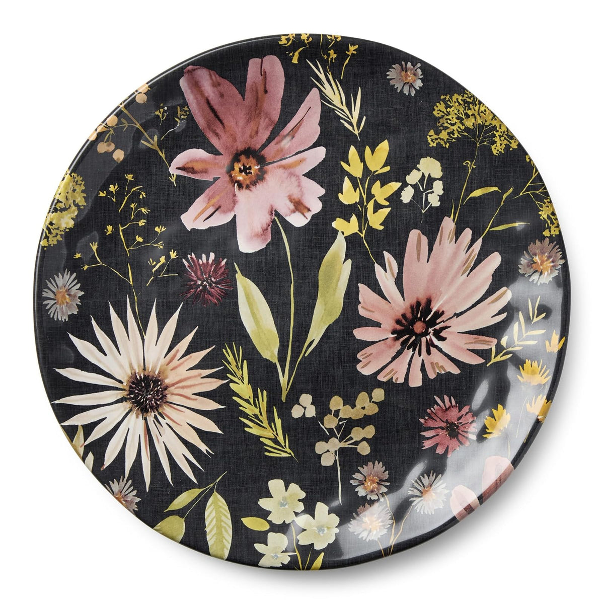 Certified International Dishware Plate, 13 inches, Blush, Sage, Charcoal, Cream