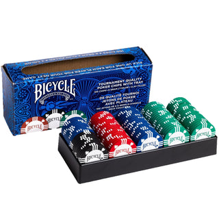 US Playing Card Naipes Heracli Fournier S.A Bicycle Premium Tournament Poker Chips with Tray