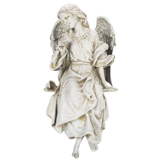 Roman Joseph Studio 64554 Tall Sitting Angel Looking Down Statue 12-Inch