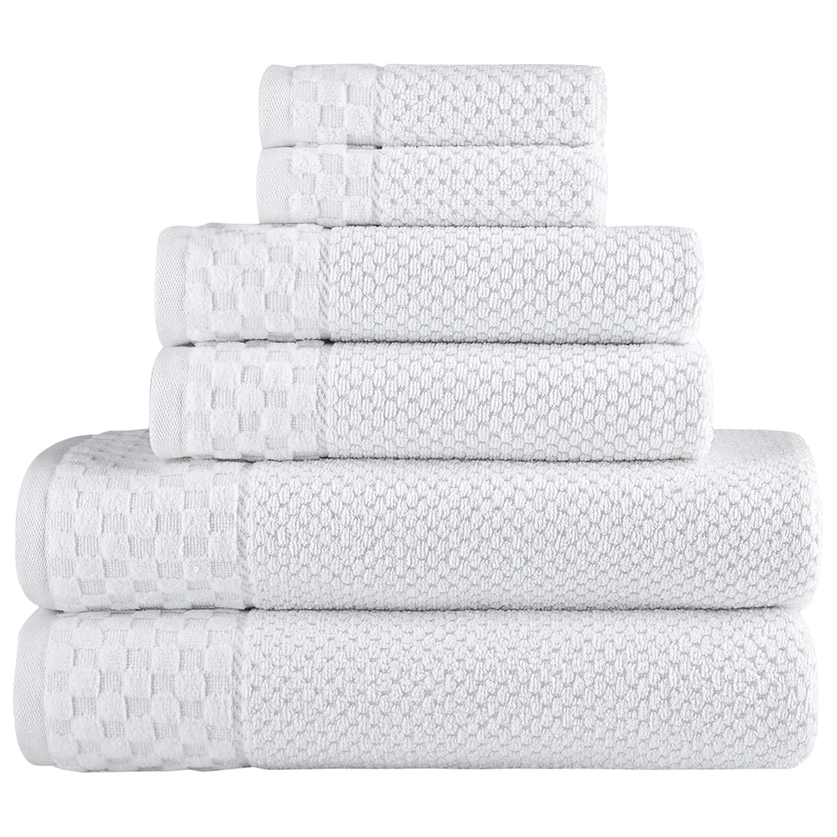 Classic Turkish Towels Towel, 6-Piece Towel Set, White