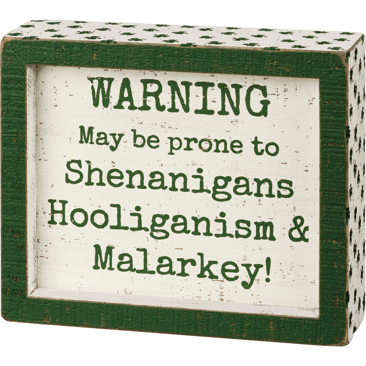 Primitives By Kathy Decorative Signage, 6 inches x 5 inches x 1.75 inches, Green
