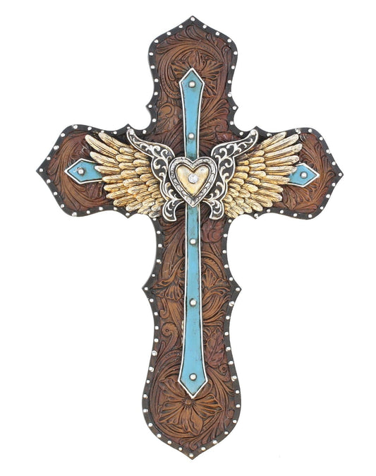 De Leon Collections LL Home Wings Blue Cross Layered