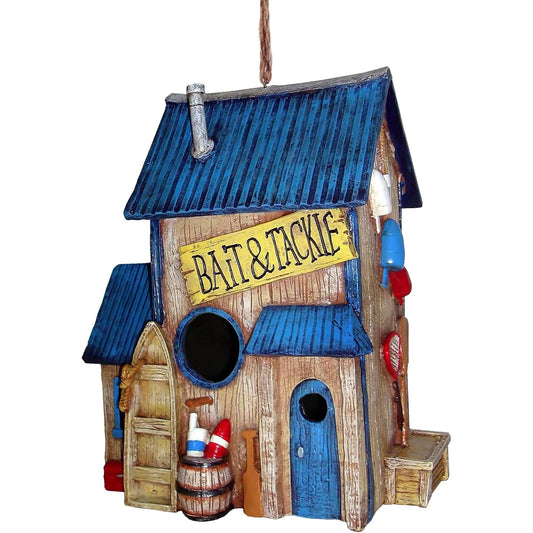 Spoontiques 10187 Bait Shop Birdhouse, Blue