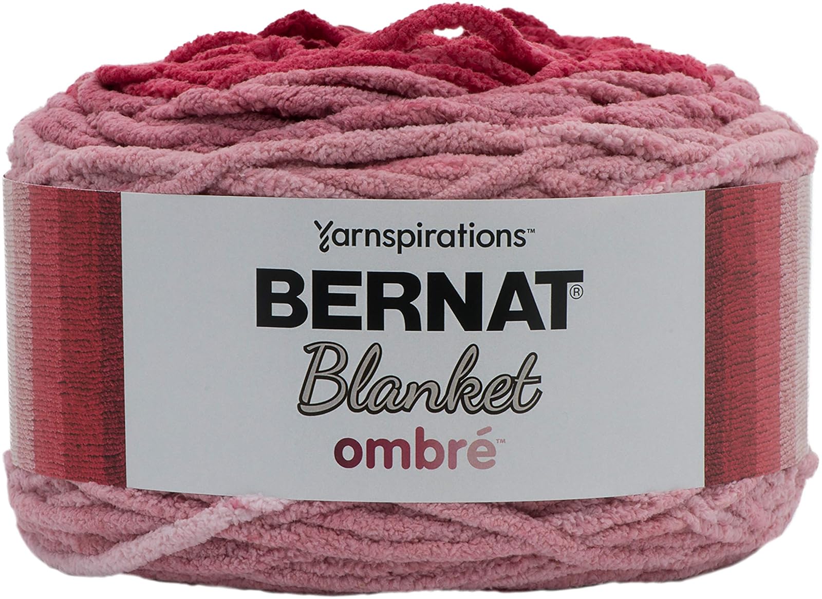 Spinrite Yarns (CA) Bernat Blanket Yarn, Burgundy Ombre