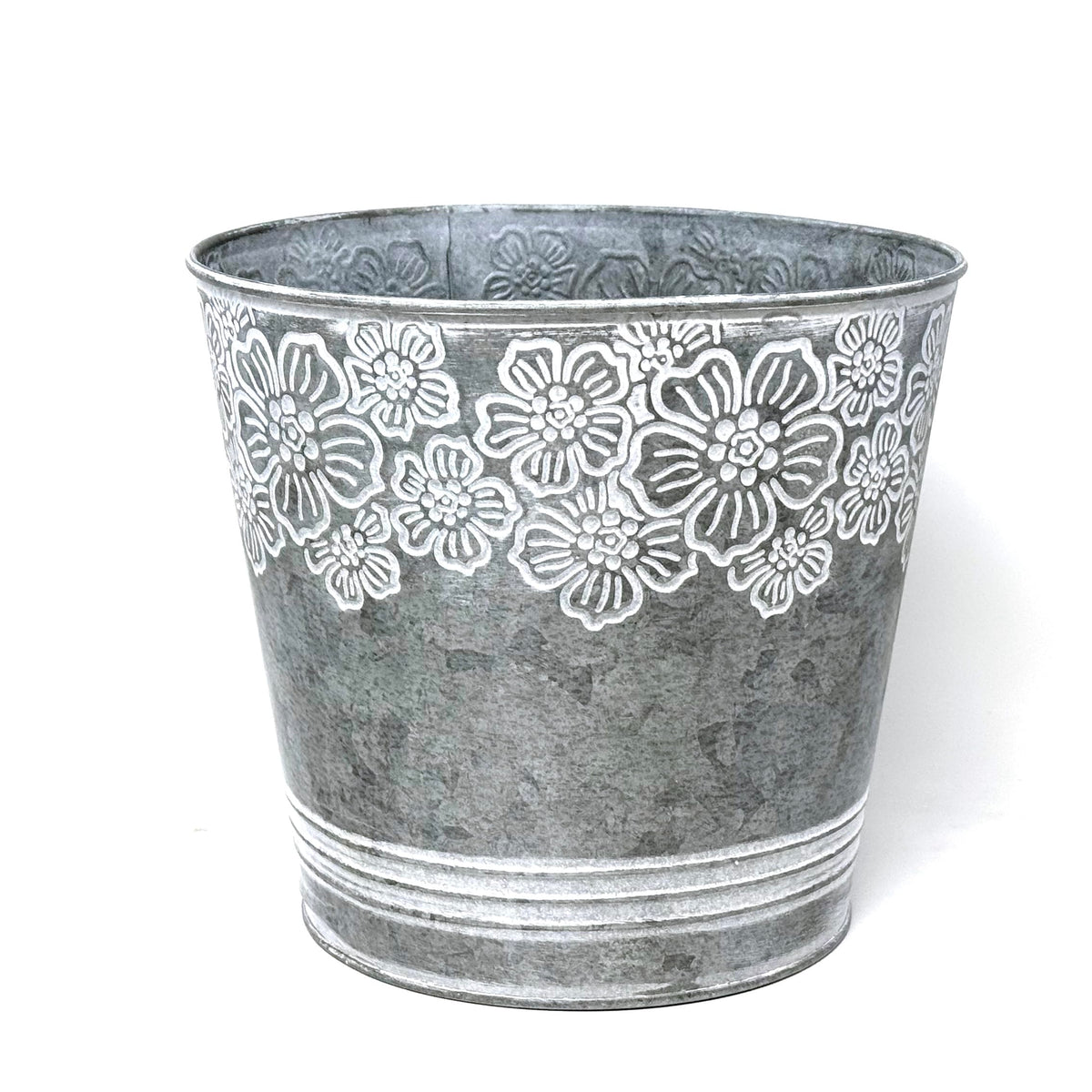 allgala Planter, 8 Inch, Round Grey