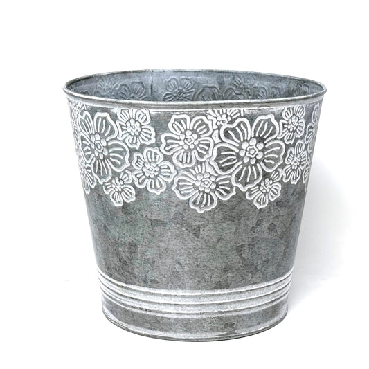 allgala Planter, 8 Inch, Round Grey