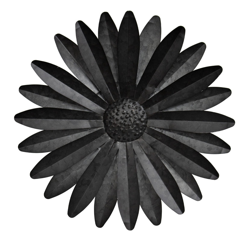 Foreside Home & Garden Black Metal Wall Flower