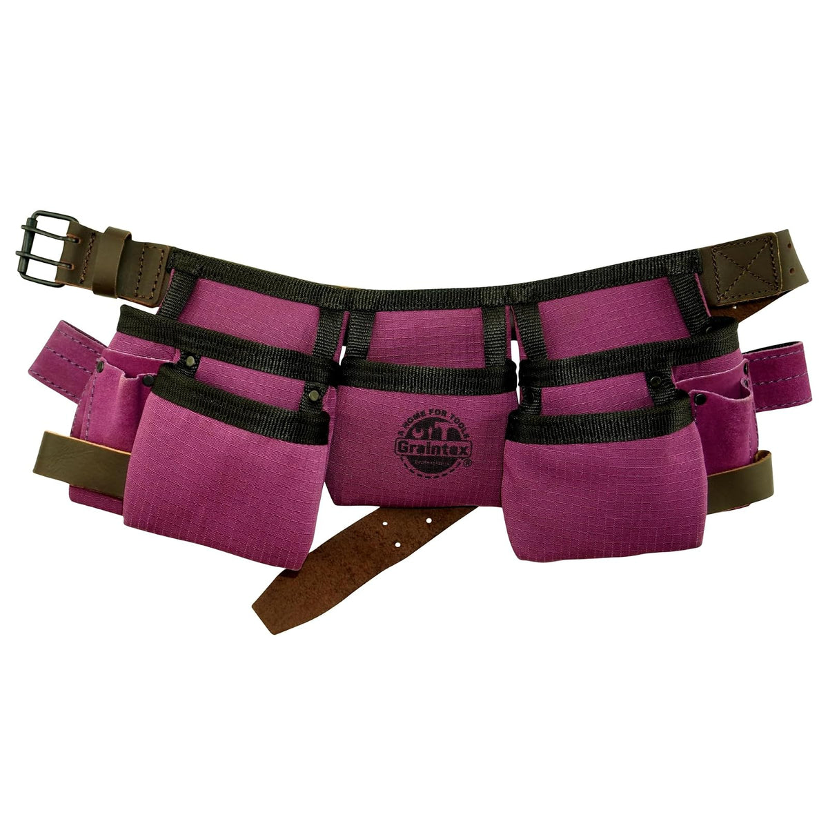 Graintex Tool Belt, 1.1/2" adjustable leather belt, Purple