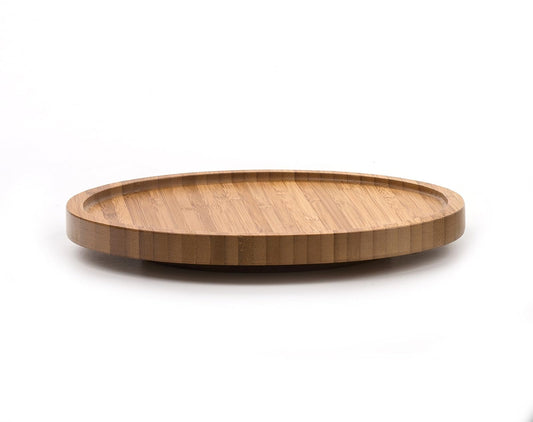 RSVP International Tool Crock Turntable Lazy Susan, Bamboo, 8.25" | Handy in Cabinets or on Counters | Rotating Base with Sturdy Lip | Organize Spices & Small Bottles
