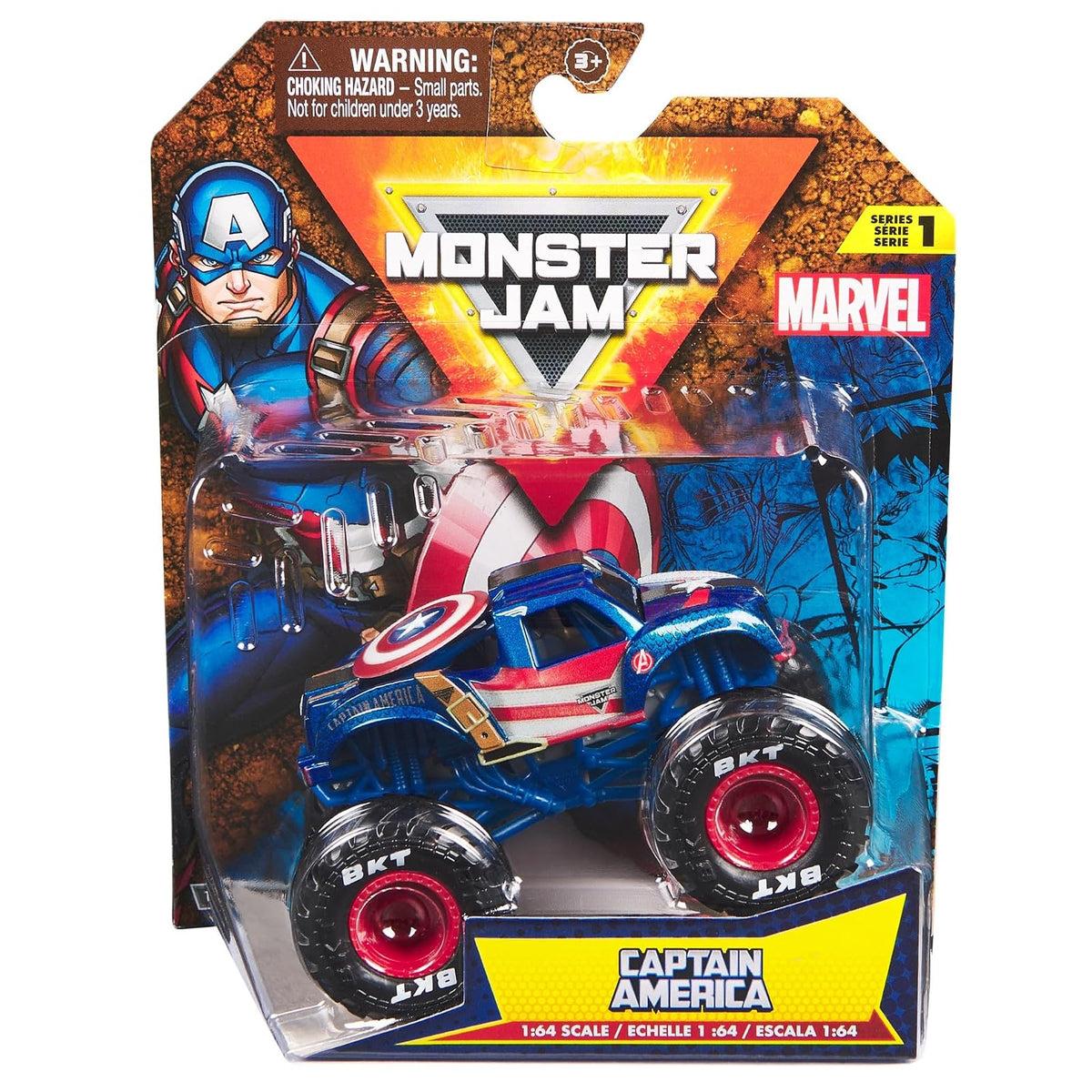 Monster Jam Non Riding Toy Vehicle, 6.5 inches, Blue