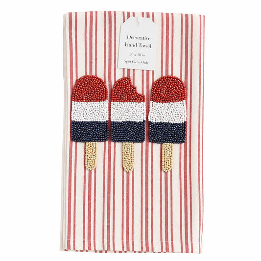 Mud Pie Towel, 26" x 18", Red