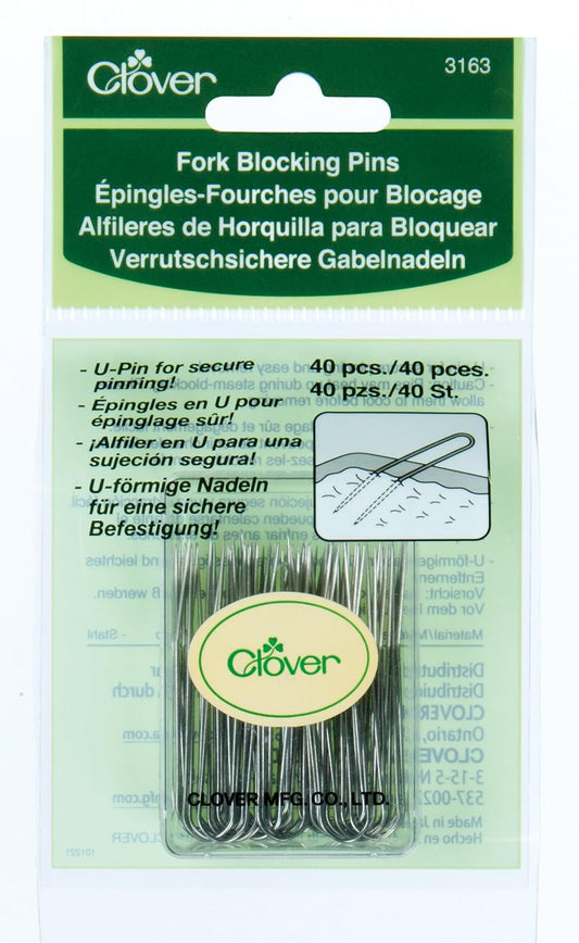 Clover 3163 Fork Blocking 40 Count U-Pins, 1-3/4-Inch