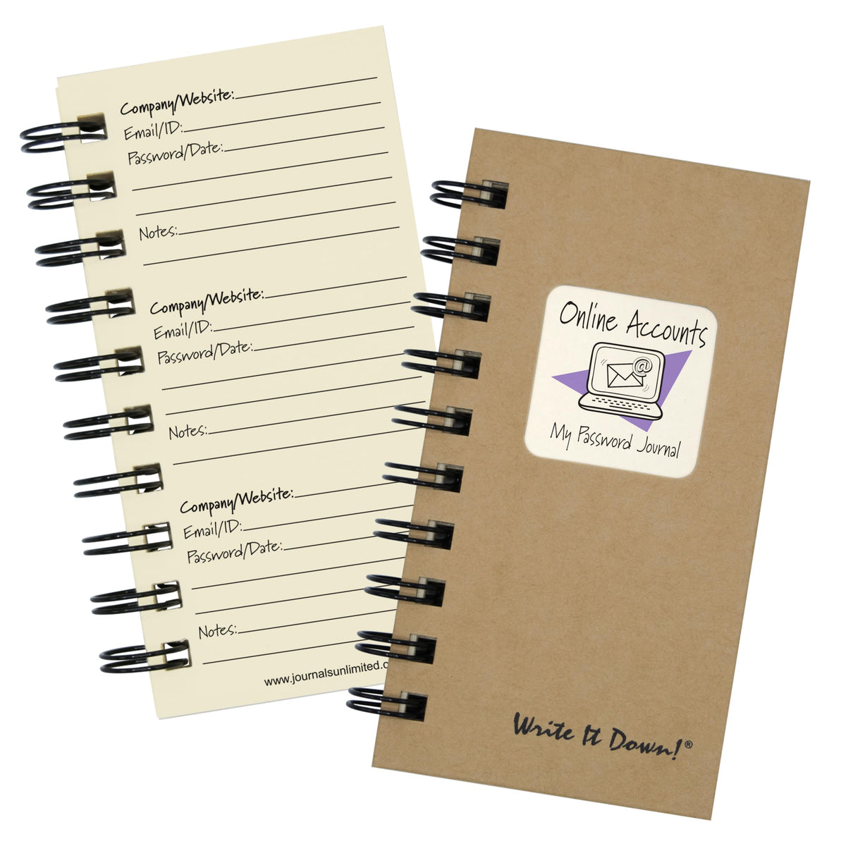 Write it Down Blank Book, Mini-size, Kraft Brown