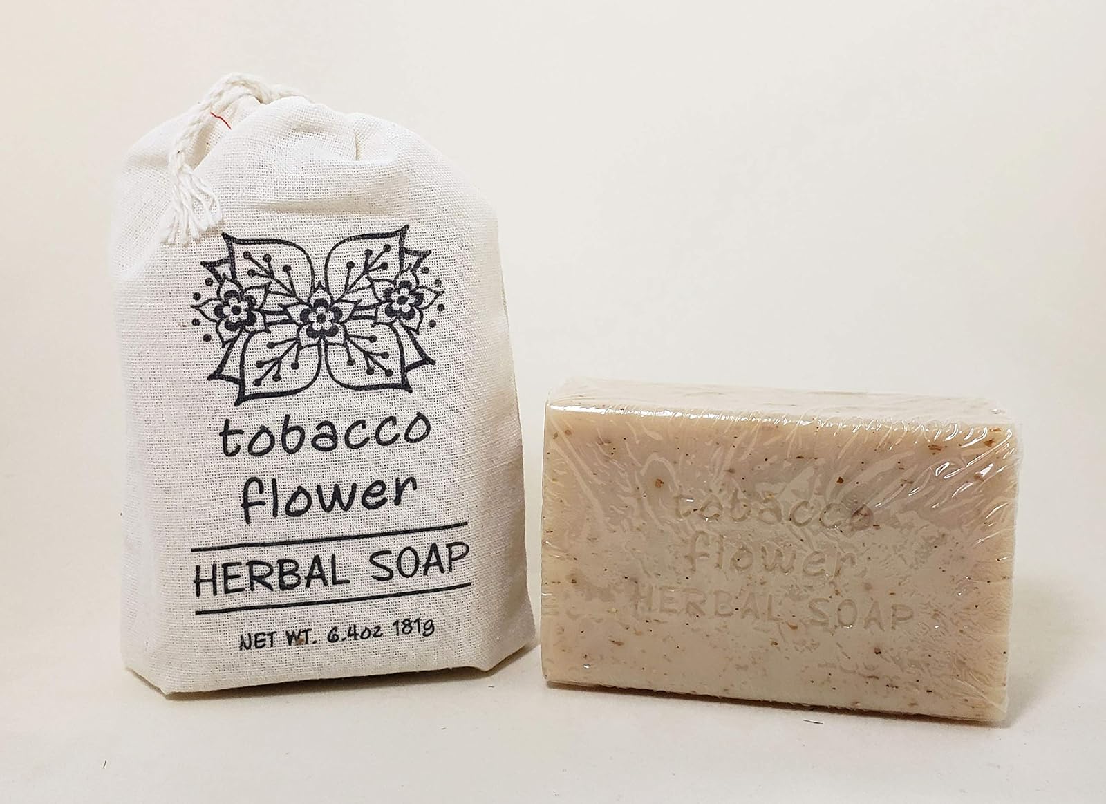 Greenwich Bay Trading Company Herbal Collection ‚Äì 6.4oz Soap in Cloth Sack ‚Äì Tobacco Flower