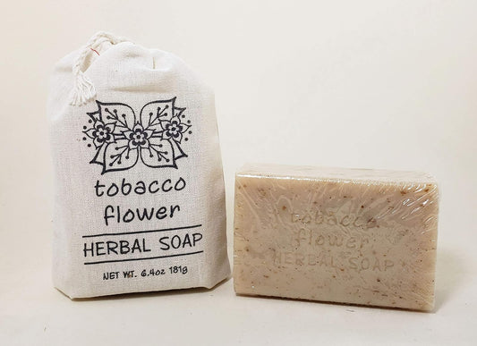 Greenwich Bay Trading Company Herbal Collection ‚Äì 6.4oz Soap in Cloth Sack ‚Äì Tobacco Flower