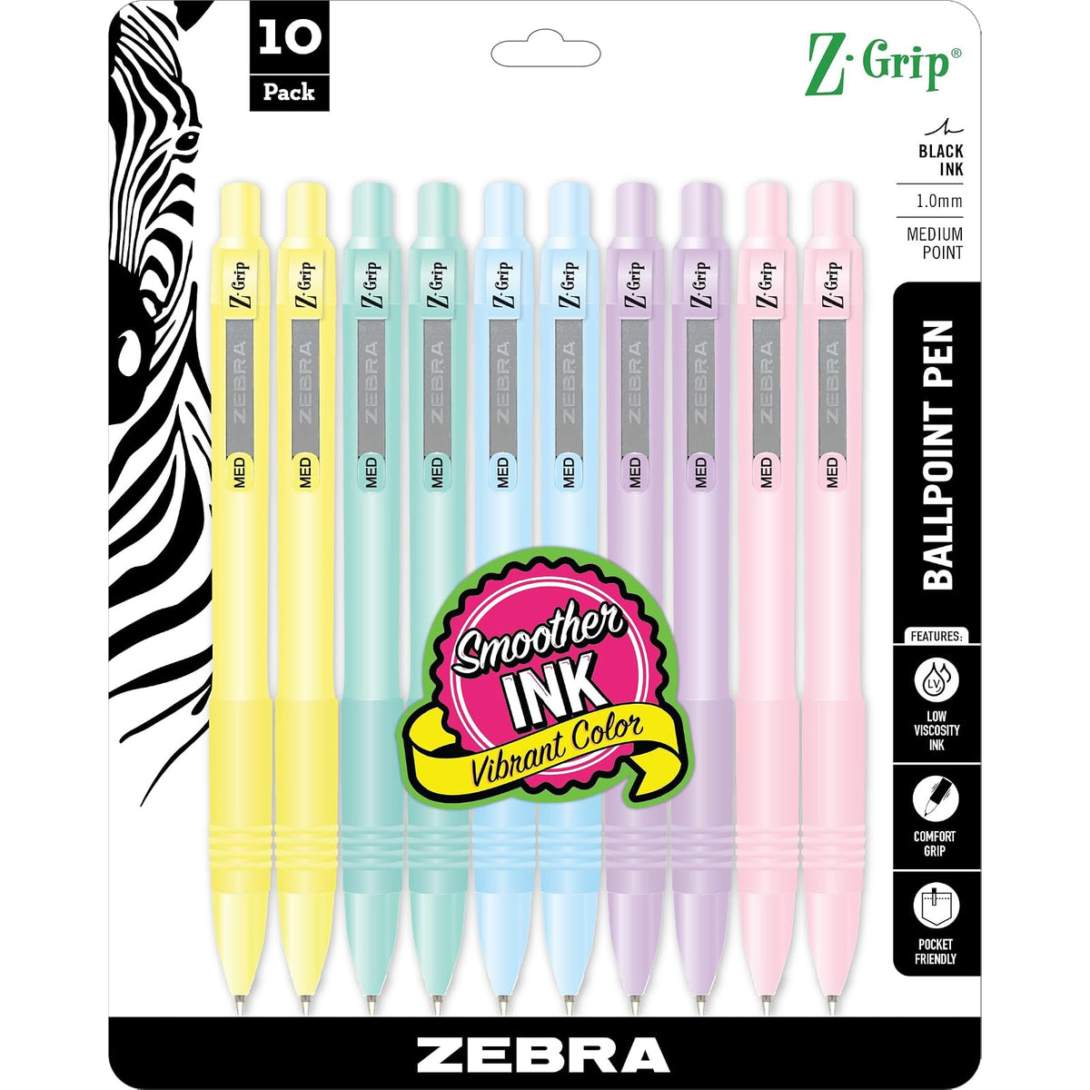Zebra Pen Writing Instrument, 1 Count (Pack of 10), Black D