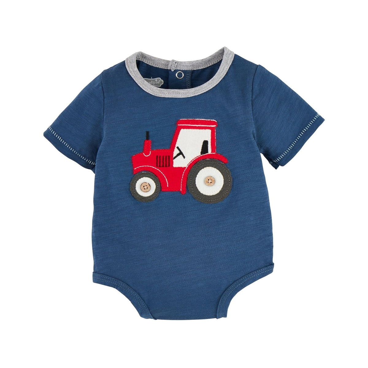 Mud Pie One Piece Outfit, 0-3 Months, Tractor