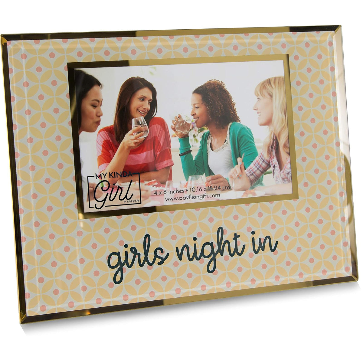 Pavilion Gift Company Picture Frame, 9.25"x7.25", Orange, Pink, Gold