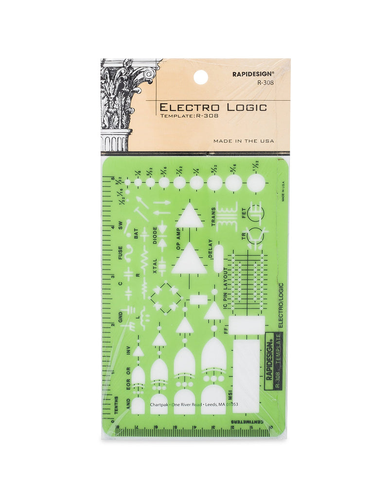 Rapidesign Electro-Logic Symbol Template, 1 Each (R308)