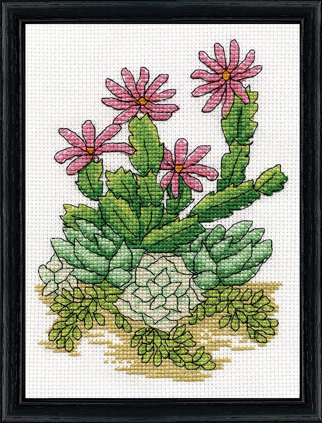 Design Works Crafts CrossStitch Kit 5x7 Cactus