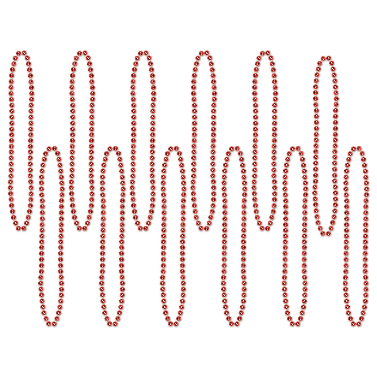 Beistle Necklace, 12-Pack, Red
