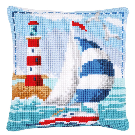 Vervaco Cross Stitch Cushion kit Lighthouse