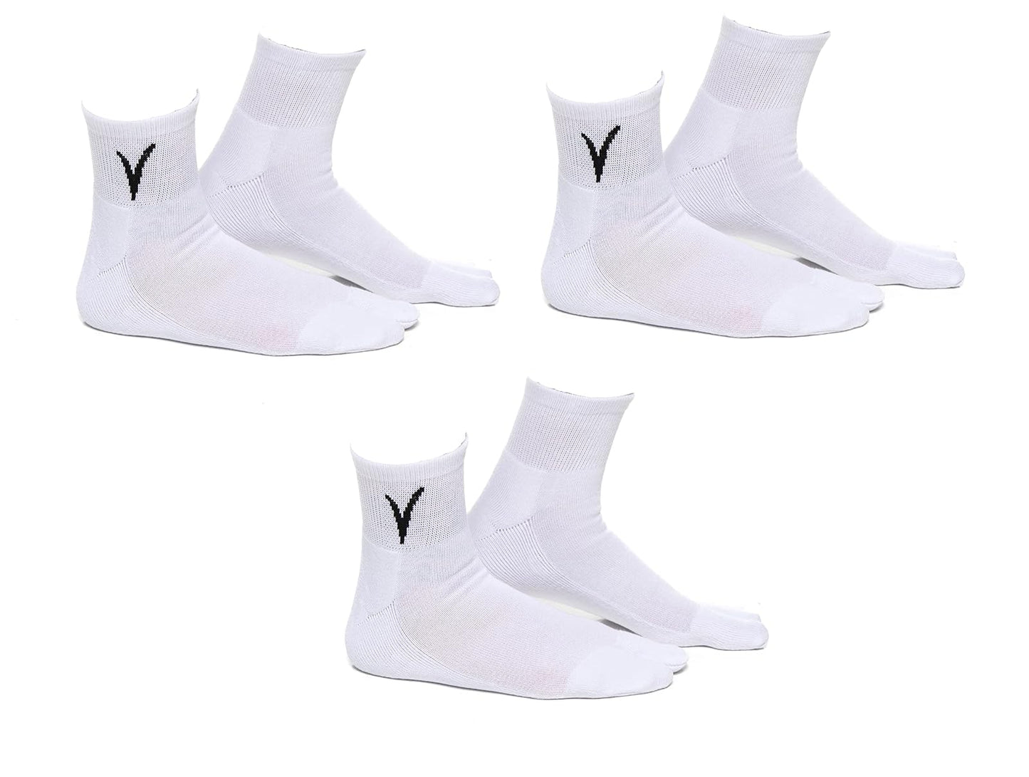 3 Pairs Thicker V-Toe Big Toe Flip-Flop Tabi Comfortable Warmer Socks For All Shoes, Flip Flops Sandals Boots