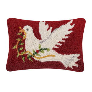 Peking Handicraft Pillow, 12 inches x 8 inches, Red