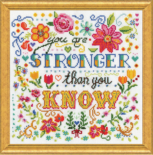 Design Works Crafts, 10" x 10" Counted Cross Stitch Kit, Stronger