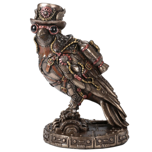 Veronese Design 5 1/2 Inch Steampunk Ravencroft Rocket Fuel Resin Sculpture Cold Cast Bronze Finish