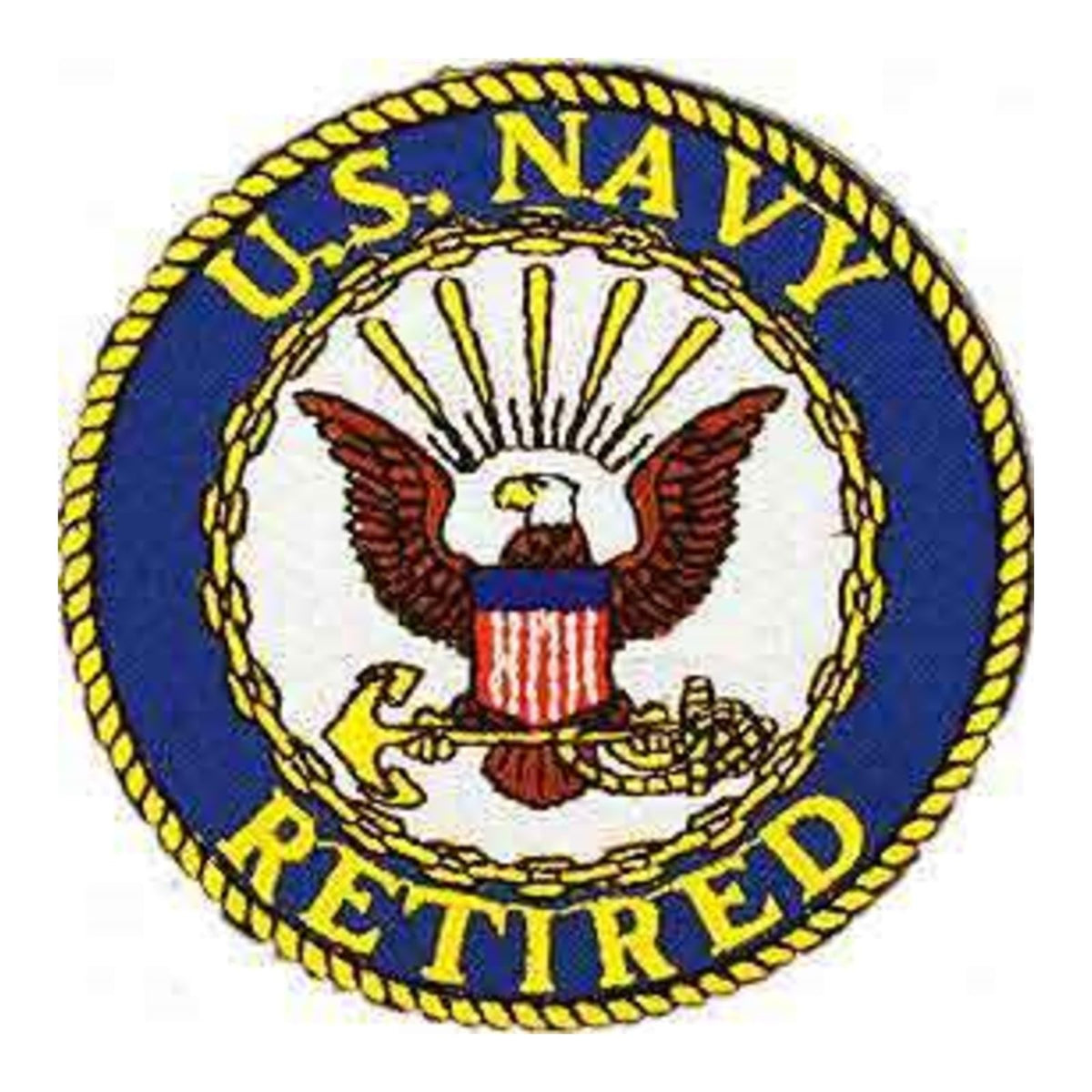 EE Fabric Applique Patch, 3-5/8 inches, Navy