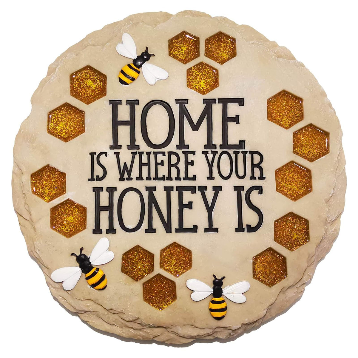 Spoontiques Decorative Signage, 9.63" diameter, Home is Where Your Honey Is