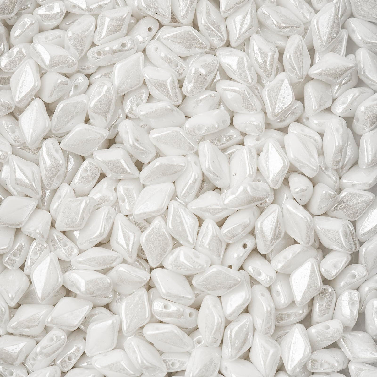 John Bead Craft Bead, Small, Chalk White Luster