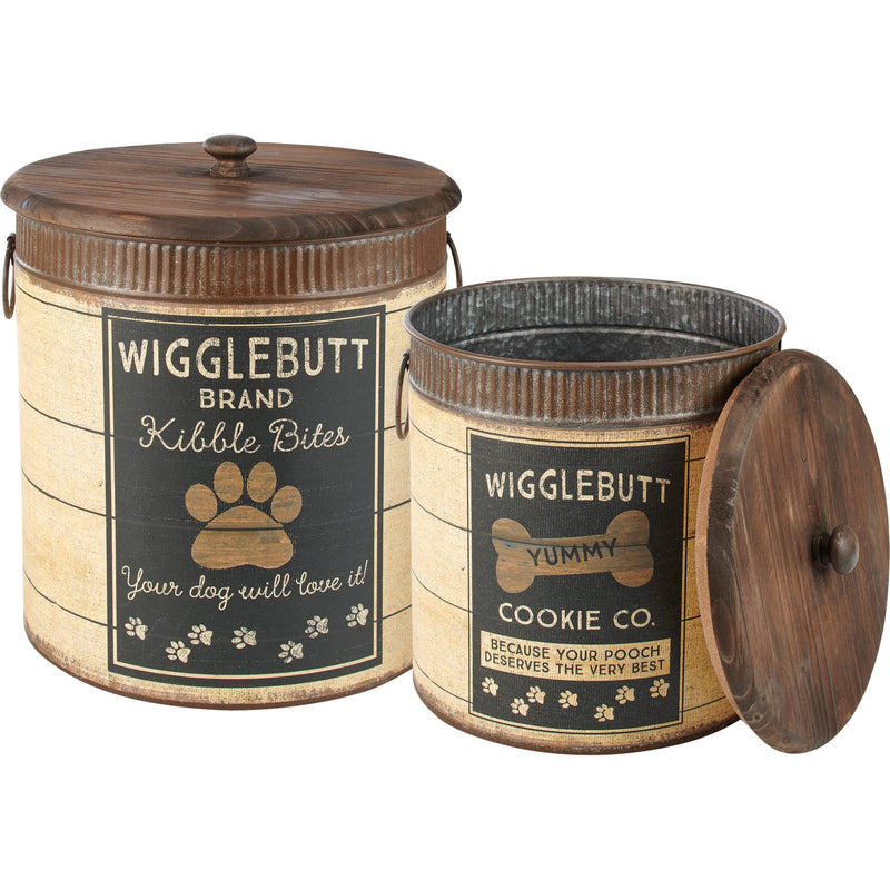 Primitives by Kathy Wigglebutt Cookie Co. Metal Bin Set