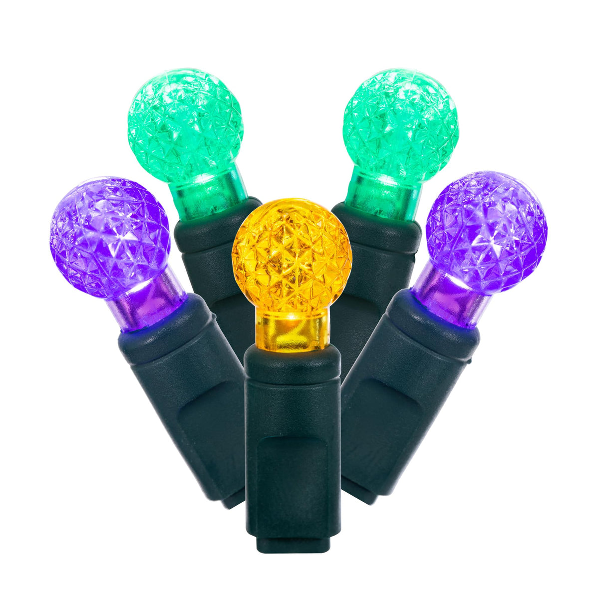 Vickerman String Light, 50Lt, Purple, Gold, Gree