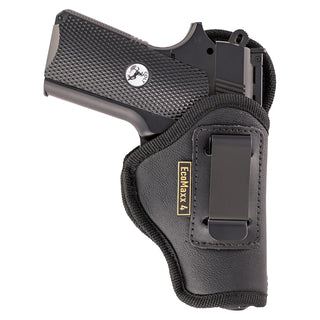 Cardini Leather USA Gun Holster, Medium, Black - Right Hand Draw (IWB)