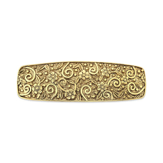1928 Jewelry Womens Gold-Tone Floral Hair Barrette Accessory, 3